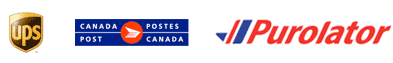 UPS, Canada Post. VeriSign Secured. BBB Accredited Business. BizRate Gold Honoree. Purolator.